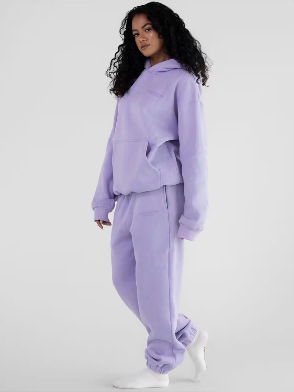 Lilac Pastel Edit  Oversized Hoodie & Jogger Set